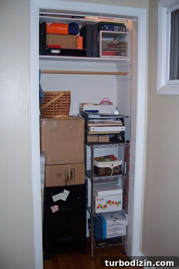 Home Office Makeover: Maximize Space with Closet Storage 3 office-closet