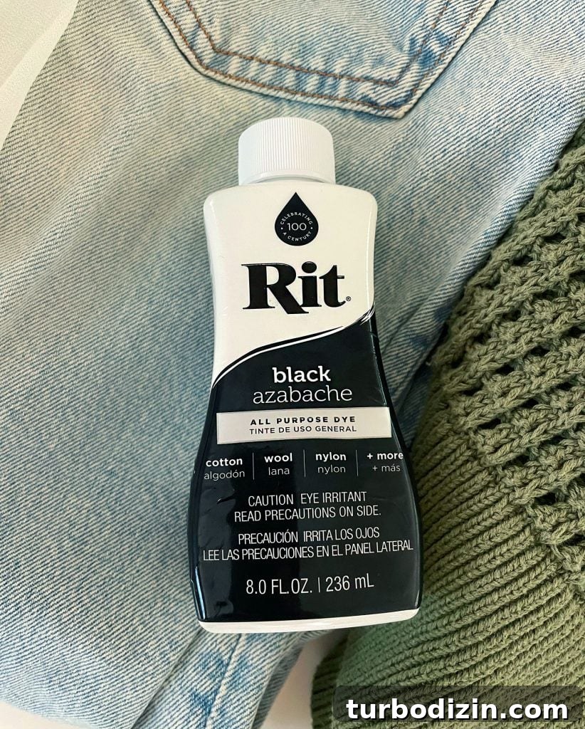 How to Dye Clothes at Home: Step-by-Step Guide for Vibrant Results 3 Bottle of Black Rit Fabric Dye