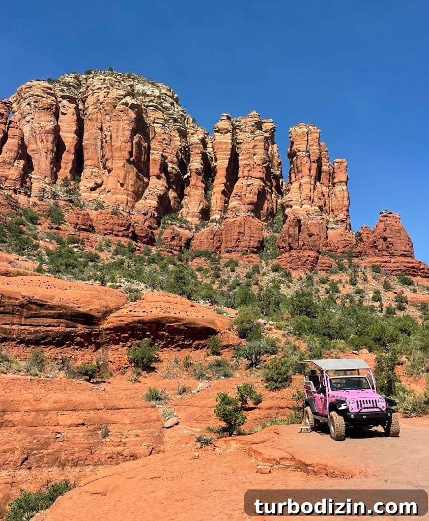 Sedona Girls' Weekend Guide: Top Activities, Eats & Where to Stay 2 PInk Jeep Tour Offroading Among Red Rocks In Sedona Arizona