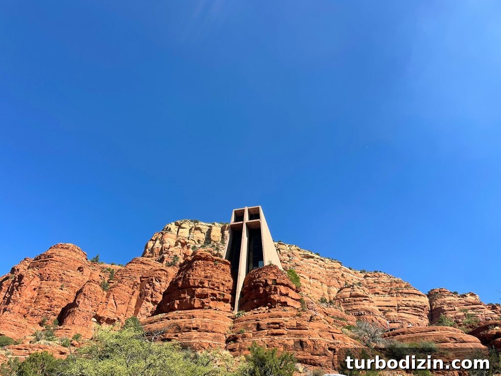 Sedona Girls' Weekend Guide: Top Activities, Eats & Where to Stay 12 Blue Sky Against Chapel of The Holy Cross In Sedona Arizona