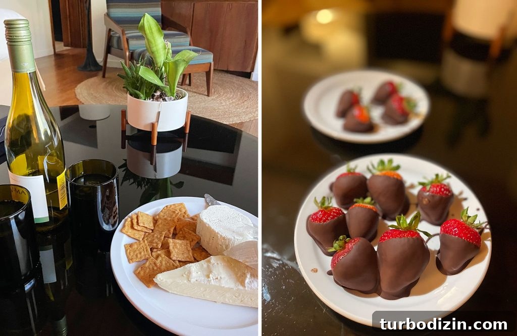 Sedona Girls' Weekend Guide: Top Activities, Eats & Where to Stay 16 Food Eaten In Room At Enchantment Resort Cheese Plate And Chocolate Covered Strawberries