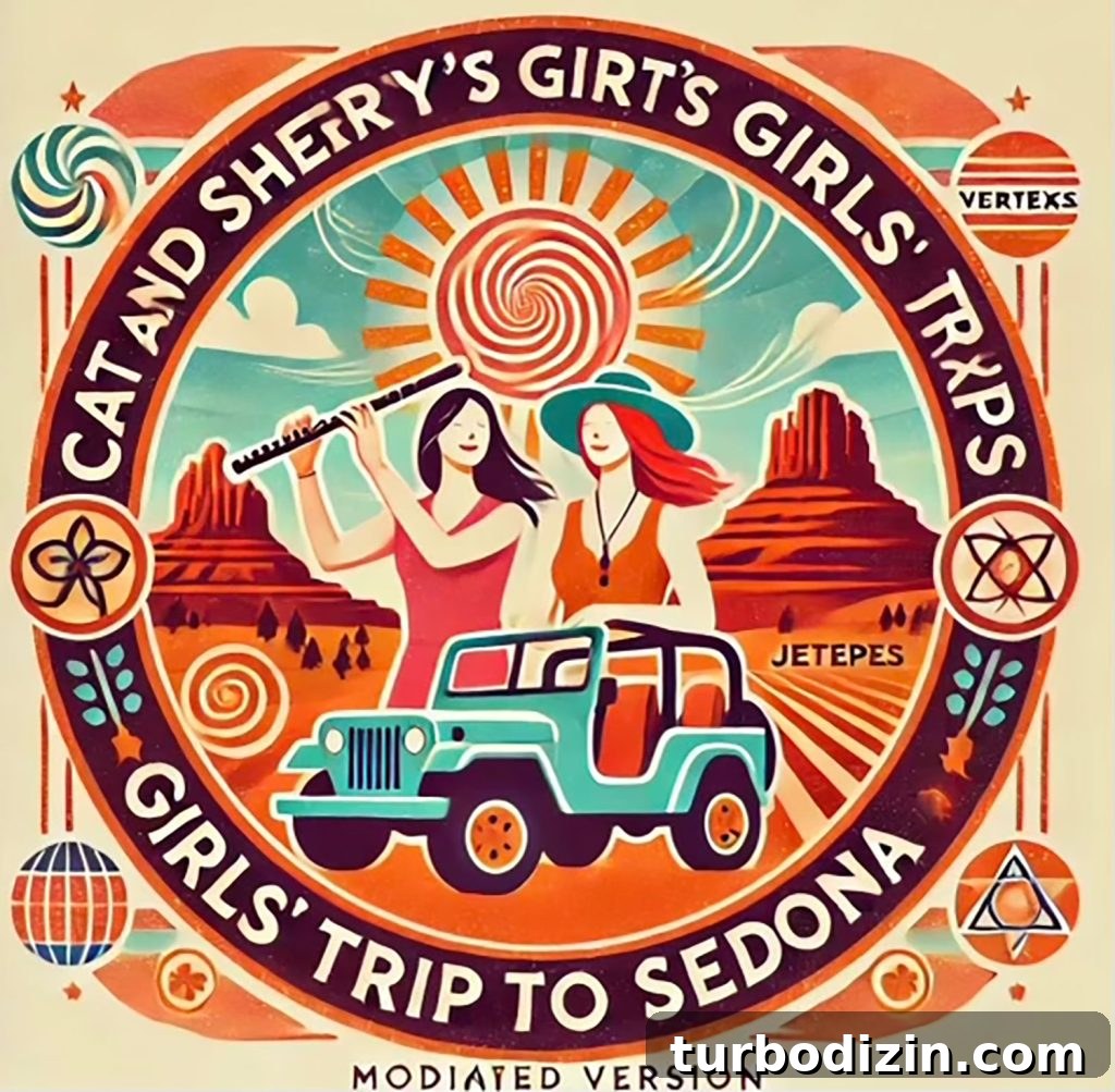 Sedona Girls' Weekend Guide: Top Activities, Eats & Where to Stay 7 AI Graphic Logo for Cat and Sherry Girls rip To Sedona