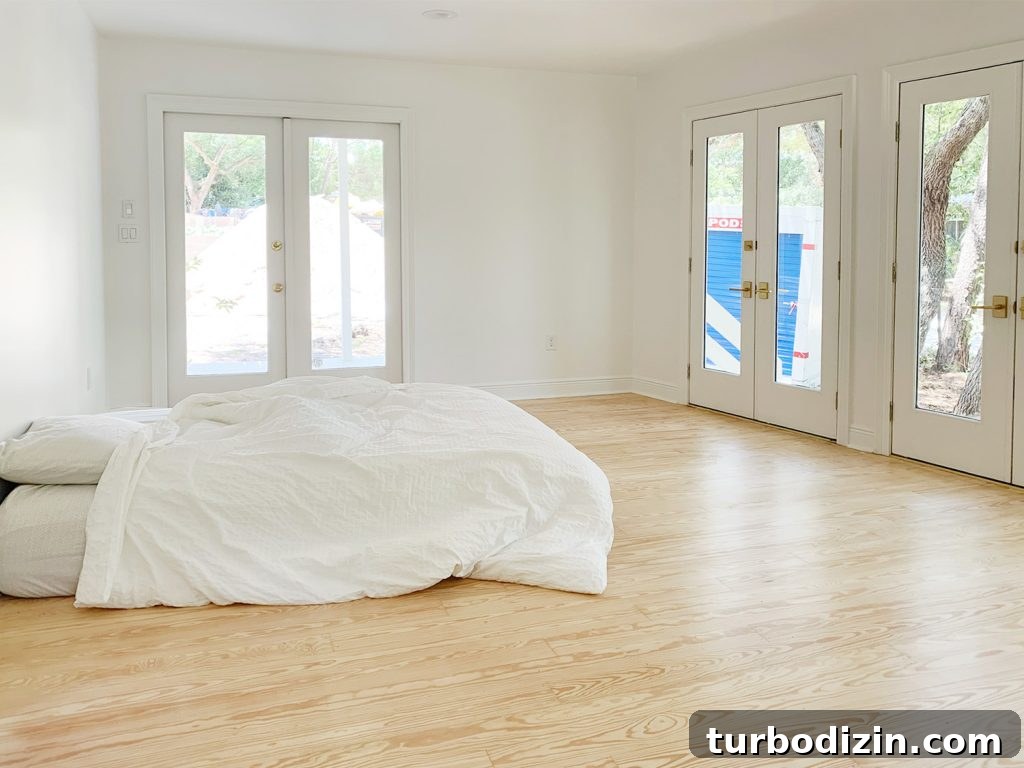 Downsizing Journey: What Changed After Nearly 5 Years 5 Mattress on the floor of an empty bedroom