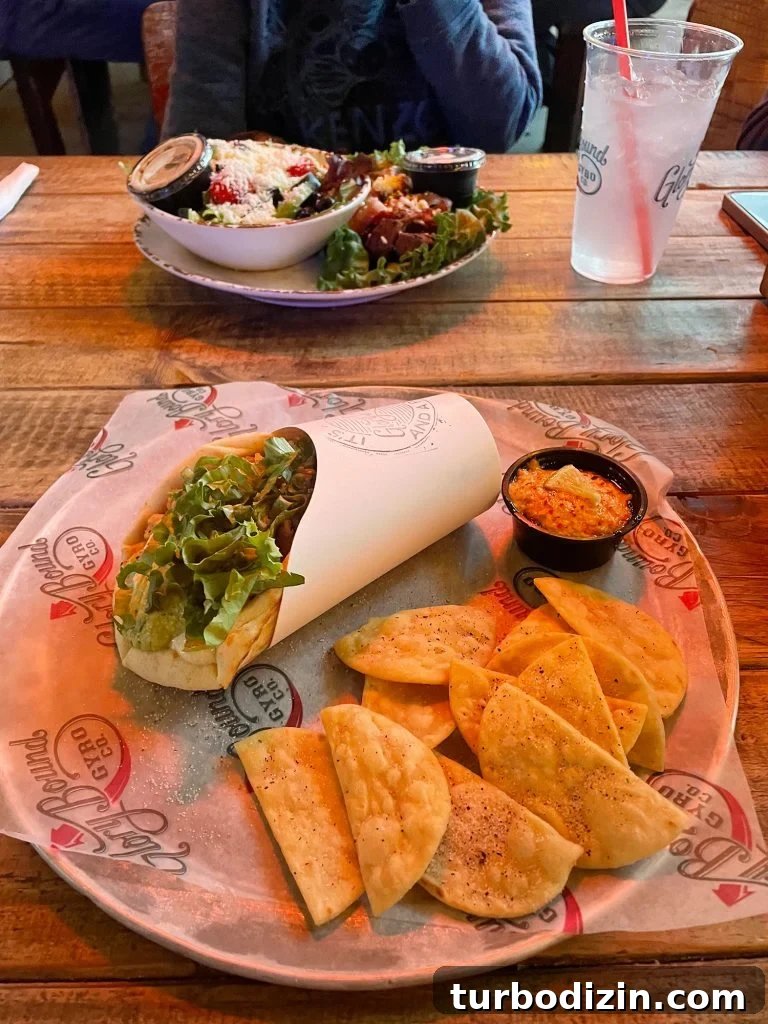 Weekend Escape to Ocean Springs: Coastal Things to Do and See 16 Dinner Gyro at Glory Bound Gyro Co In Ocean Springs Mississippi