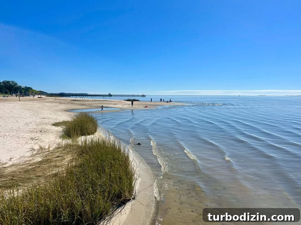 Weekend Escape to Ocean Springs: Coastal Things to Do and See 3 Flat Bay Waters at Beach In Ocean Springs Mississippi