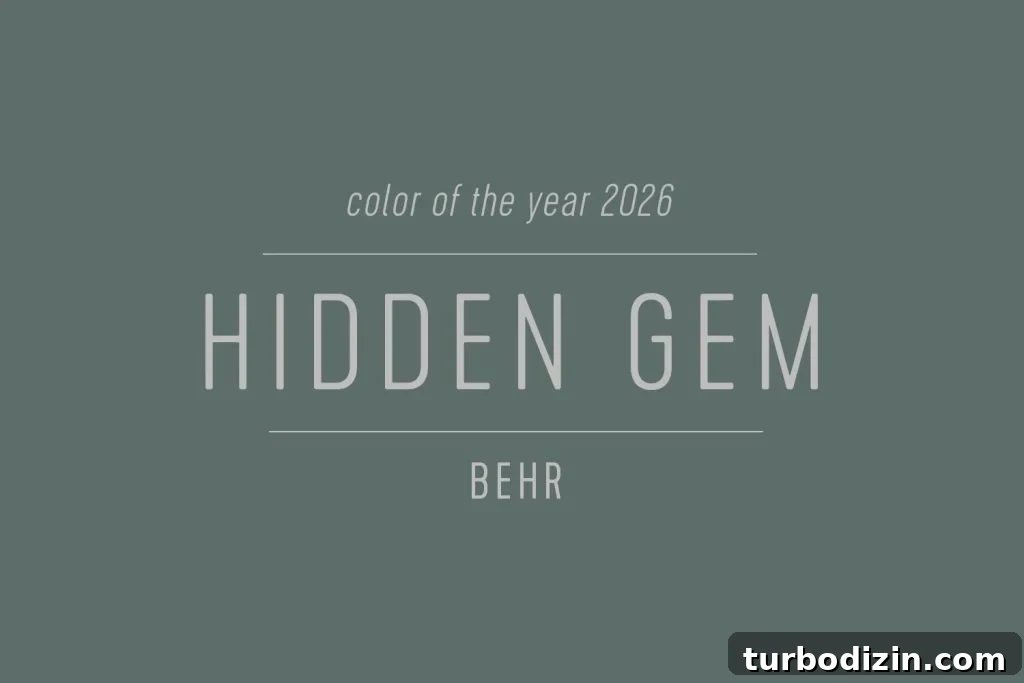 Every 2026 Color of the Year: A Complete Guide to 2026 Hues 11 Behr Color of the Year 2026 Hidden Gem Swatch