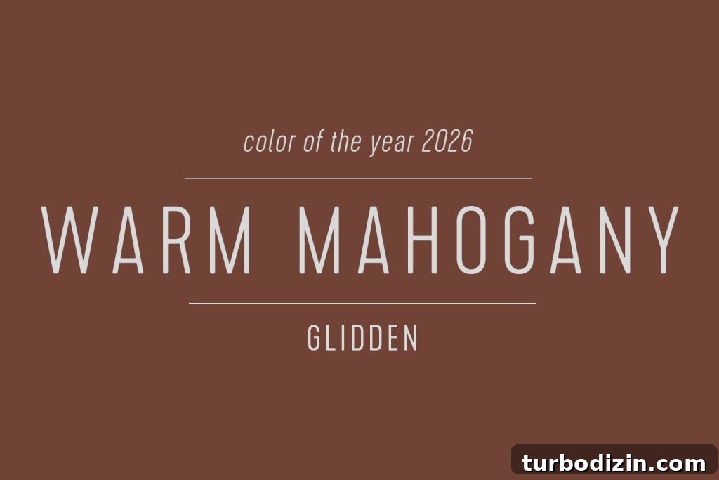 Every 2026 Color of the Year: A Complete Guide to 2026 Hues 14 Glidden Color of the Year 2026 Warm Mahogany Swatch