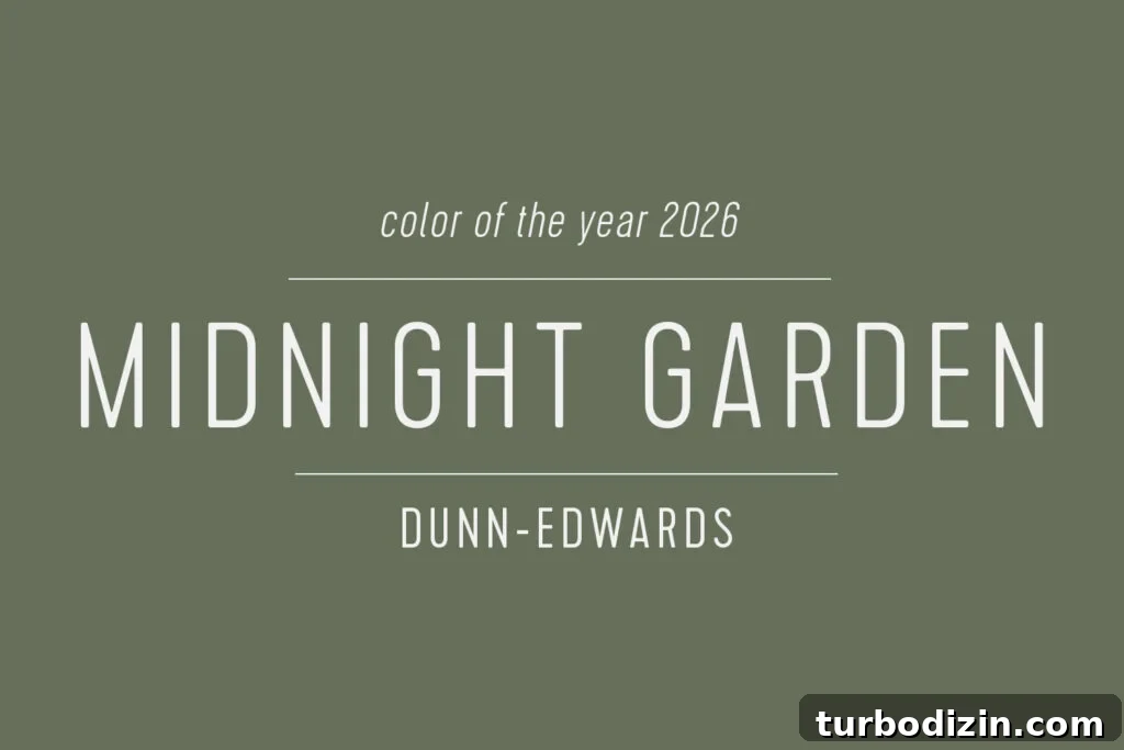 Every 2026 Color of the Year: A Complete Guide to 2026 Hues 18 Dunn Edwards Paint Color Of The Year 2026 Midnight Garden Swatch