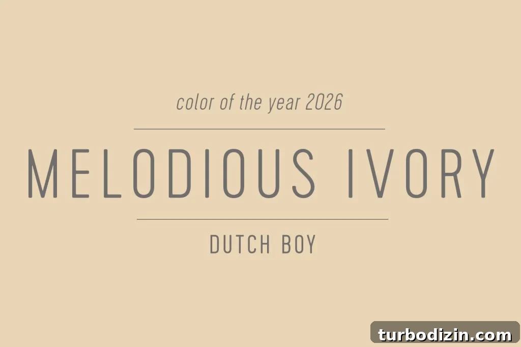Every 2026 Color of the Year: A Complete Guide to 2026 Hues 20 Dutch Boy Color of the Year 2026 Melodious Ivory Swatch