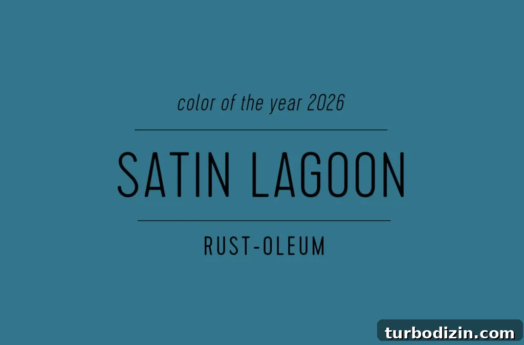 Every 2026 Color of the Year: A Complete Guide to 2026 Hues 24 Large Swatch of Rustoleum Color of the Year 2026 Satin Lagoon