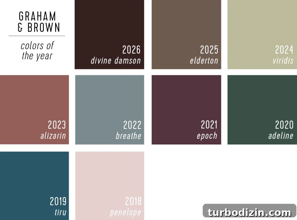 Every 2026 Color of the Year: A Complete Guide to 2026 Hues 29 Graham and Brown Color of the Year Selections 2017 Through 2026