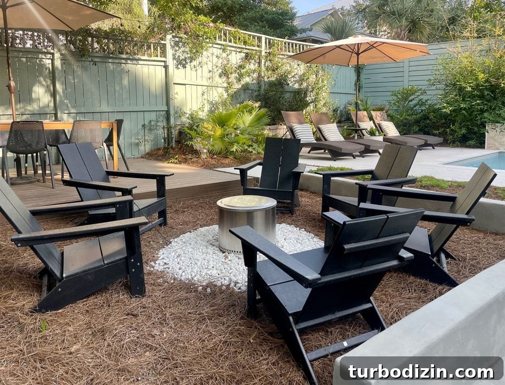 5 Creative S'mores Upgrades — Including Savory S'mores! 3 Solo Stove firepit area with black Adirondack Chairs