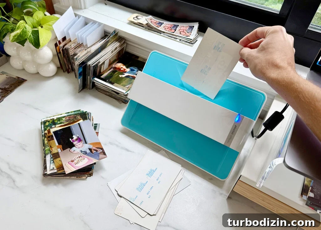 How to Digitize Old Photos: A Complete Guide for Preserving Memories 14 Placing Photo In Plustek ePhoto Scanner