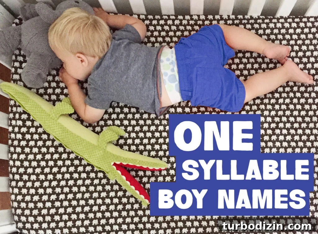 100 Strong One-Syllable Boy Names for Modern Parents 2 One Syllable Boy Names Boy Sleeping In Crib
