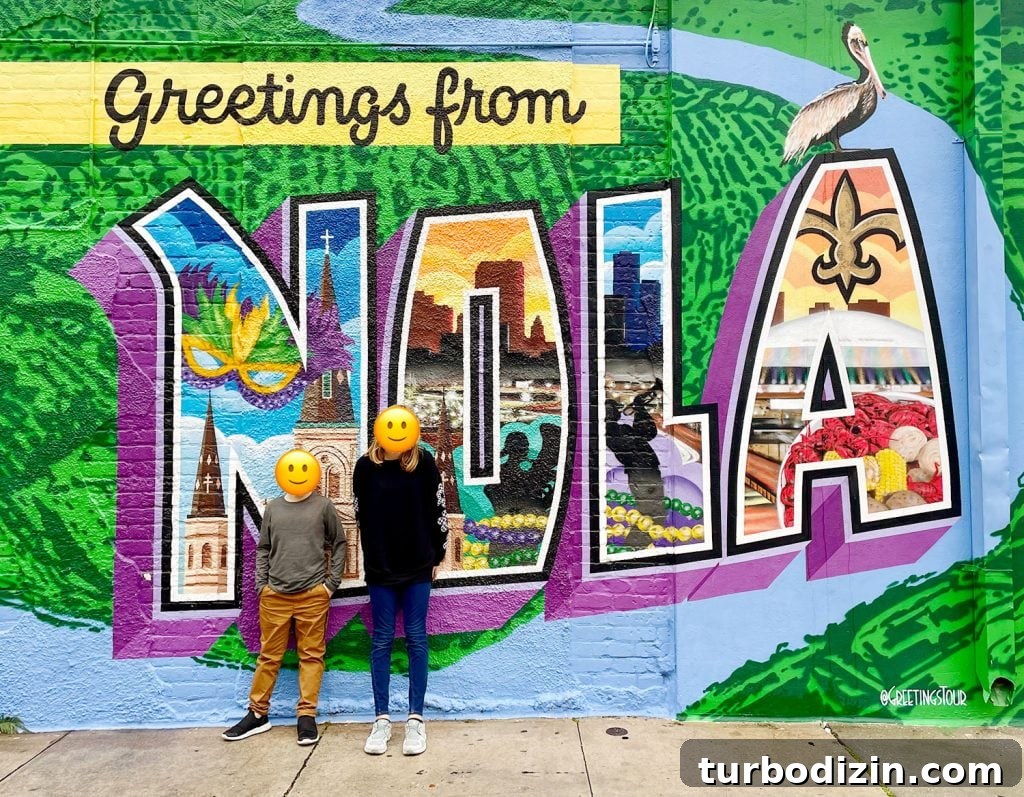Top Spring Break Destinations for Family Vacations 3 Greeting From Nola Mural With Kids