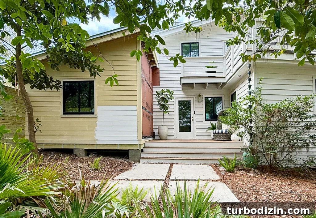 Mid-Renovation Update and Video Tour of Our Home 12 View of Home Renovation Exterior Front With New Addition