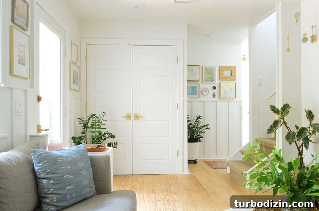 Mid-Renovation Update and Video Tour of Our Home 5 View Of Closet Laundry Closet Next To Seating Area
