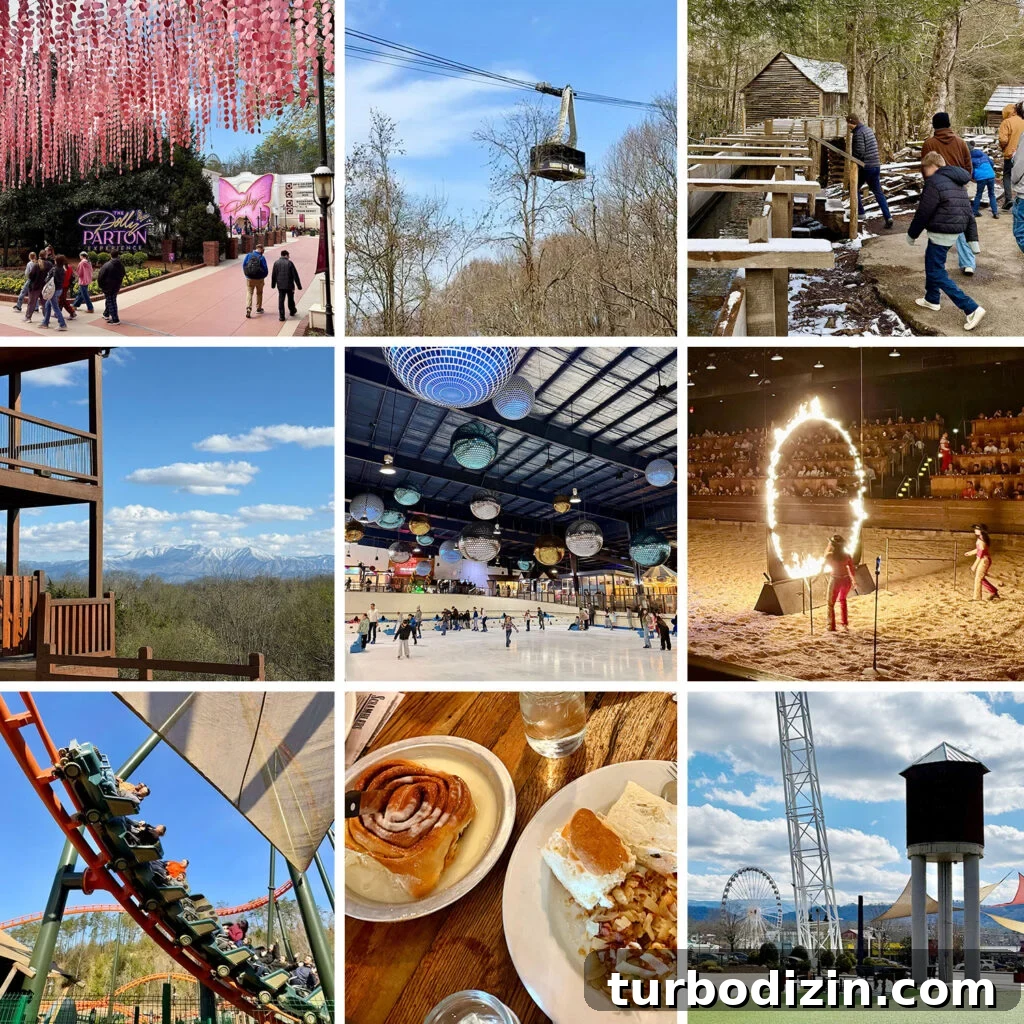 Collage of Things To Do In Pigeon Forge Gatlinburg TN