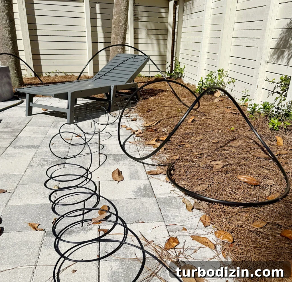 Step-by-Step Guide to Installing a Drip Irrigation System 12 Irrigation Tubing Spread Out In the Sun