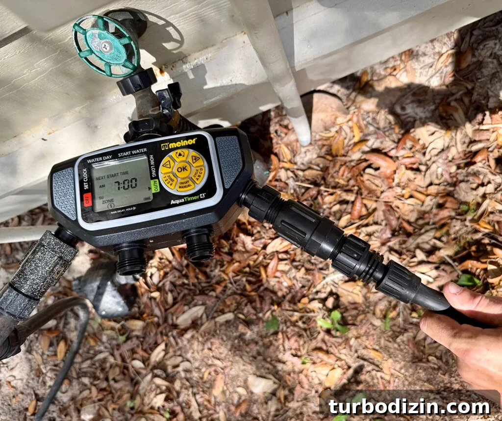 Step-by-Step Guide to Installing a Drip Irrigation System 13 Four Zone Hose Timer With Drip Irrigation Connectors