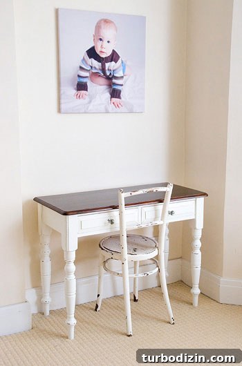 How to Paint an Old Wood Desk Antique White 3 shabby-chic-painted-furniture