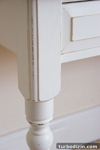 How to Paint an Old Wood Desk Antique White 5 desk-paint-furniture-makeover