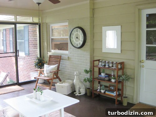 How to Paint Exterior Brick in a Sunroom for Lasting Results 3 painting-a-brick-sunroom-wall