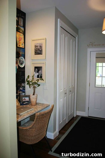 DIY Mudroom Wall with Hanging and Shoe Storage Ideas 4 Entryway after makeover 2
