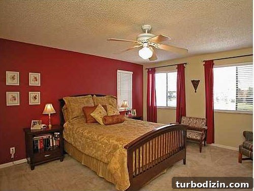 Chalk and Paint Wall Mural: How to Paint Realistic Trees 2 Bedroom before makeover