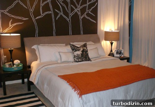 Chalk and Paint Wall Mural: How to Paint Realistic Trees 4 Forest wall after 2