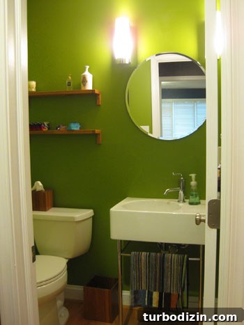Modern Eco-Friendly Home for Sale in Richmond, VA 11 Green bathroom
