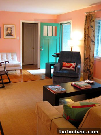 Modern Eco-Friendly Home for Sale in Richmond, VA 3 Pink living room details