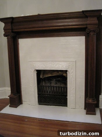Fireplace surround before