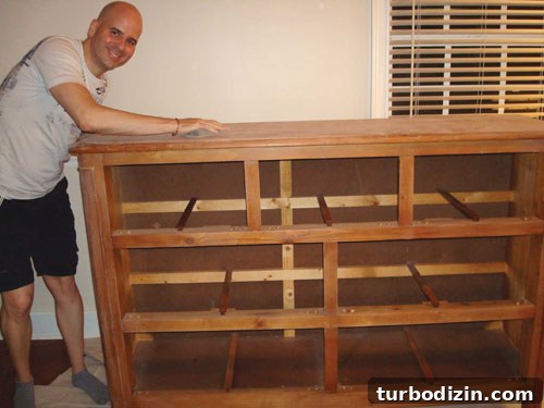 How to Paint an Old Wood Dresser Bright Green for a Stunning Makeover 2 Dresser sanding in progress