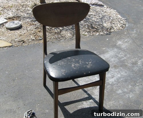 How to Paint and Reupholster a Wooden Chair for a Fresh Look 2 Chair before makeover