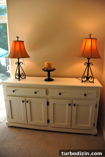 DIY Buffet Makeover: Stylish Ways to Transform Your Sideboard 5 Final hutch reveal