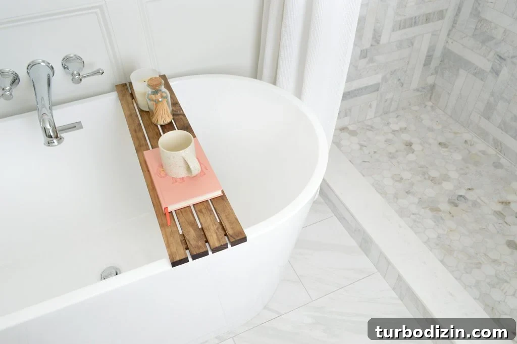 Unclog a Bathtub Drain Fast: Simple Steps for a Clear Drain 2 Overhead view of bathtub in marble bathroom