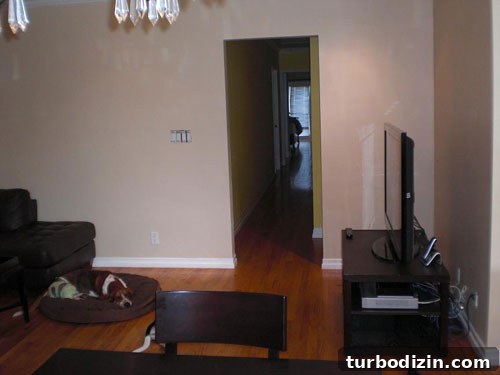 Kitchen Nook Makeover with a Capiz Chandelier Reveal 4 Before photo living room 3