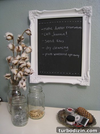 Transform a Thrifted Frame Into a Stylish Chalkboard in Minutes 3 Chalkboard frame after