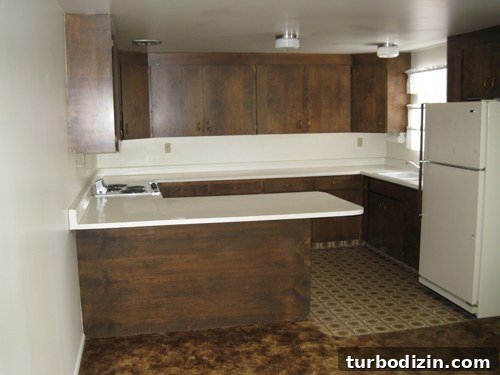 How to Remove Carpet and Remodel a White Kitchen Quickly 2 Before kitchen photo 1