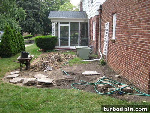 How to Build a Backyard Paver Patio: Step-by-Step Guide 2 Before - backyard area with weeds