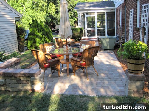 How to Build a Backyard Paver Patio: Step-by-Step Guide 3 After - finished paver patio with seating