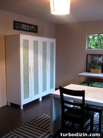 How to Add Decorative Gift Wrap to Clear Glass Doors 4 Basement update 3