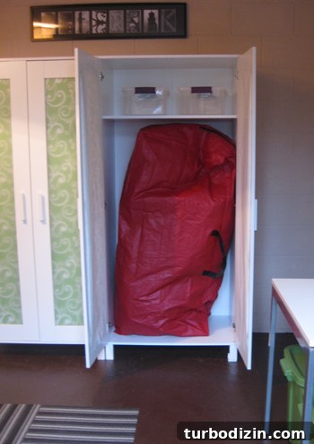 How to Add Decorative Gift Wrap to Clear Glass Doors 8 Armoire with tree bag