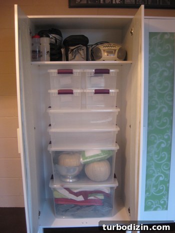 How to Add Decorative Gift Wrap to Clear Glass Doors 9 Armoire with bins