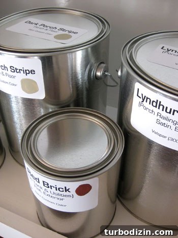 Organizing Paint Cans in the Basement: Smart Storage Tips and Ideas 5 Neatly organized paint cans on shelf