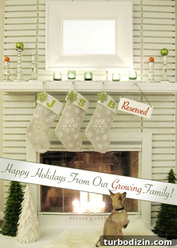 Unique Christmas Baby Announcement Card Ideas for New Parents 2 Holiday card image