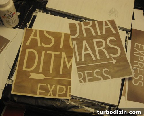 DIY Vintage Wall Signs with Wood and Paper: Step-by-Step Guide 6 Testing aging techniques