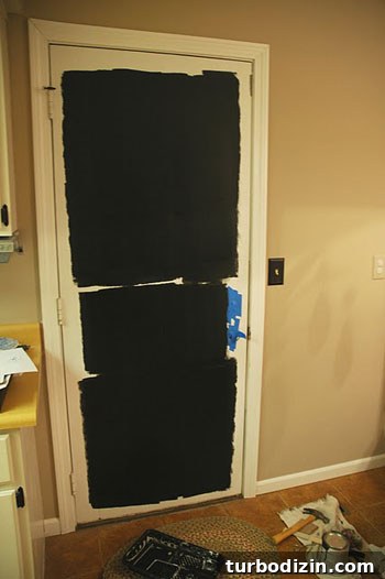 Kitchen door during makeover