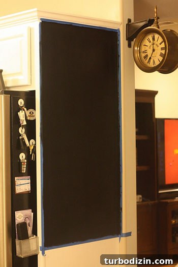 Chalkboard calendar base coat
